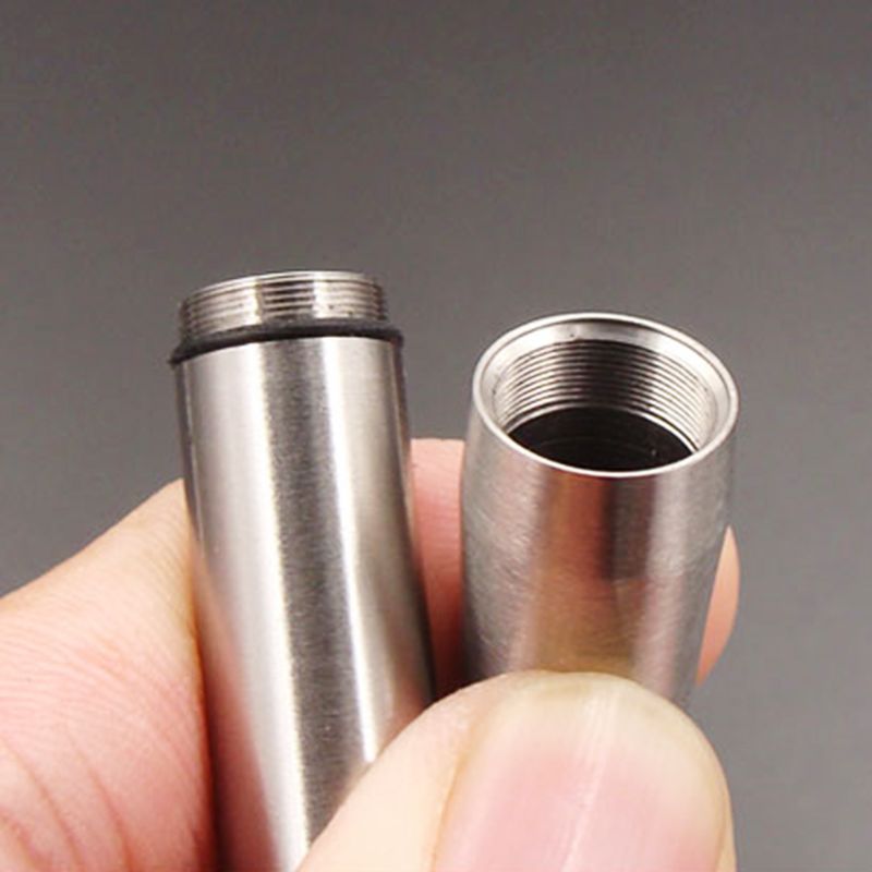 Porte-cure-dents en alliage de titane, pochette de voyage, étui à pilules étanche en acier inoxydable, conteneur avec porte-clés