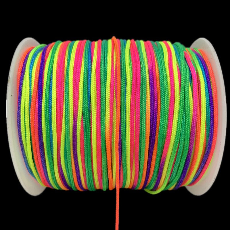 0.5/0.8/1.0/1.5Mm Regenboog Kleuren Nylon Koord Touw Chinese Knoop Macrame Koord Touw Voor Sieraden maken Diy Shamballa Armband: 1.5mm 5yards