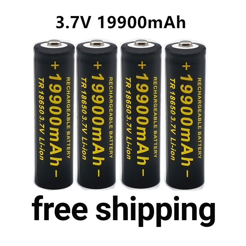 100%  and large capacity t 3,7 v 18650 19900 mah high capacity batteries li-ion lithium battery for flashlight battery