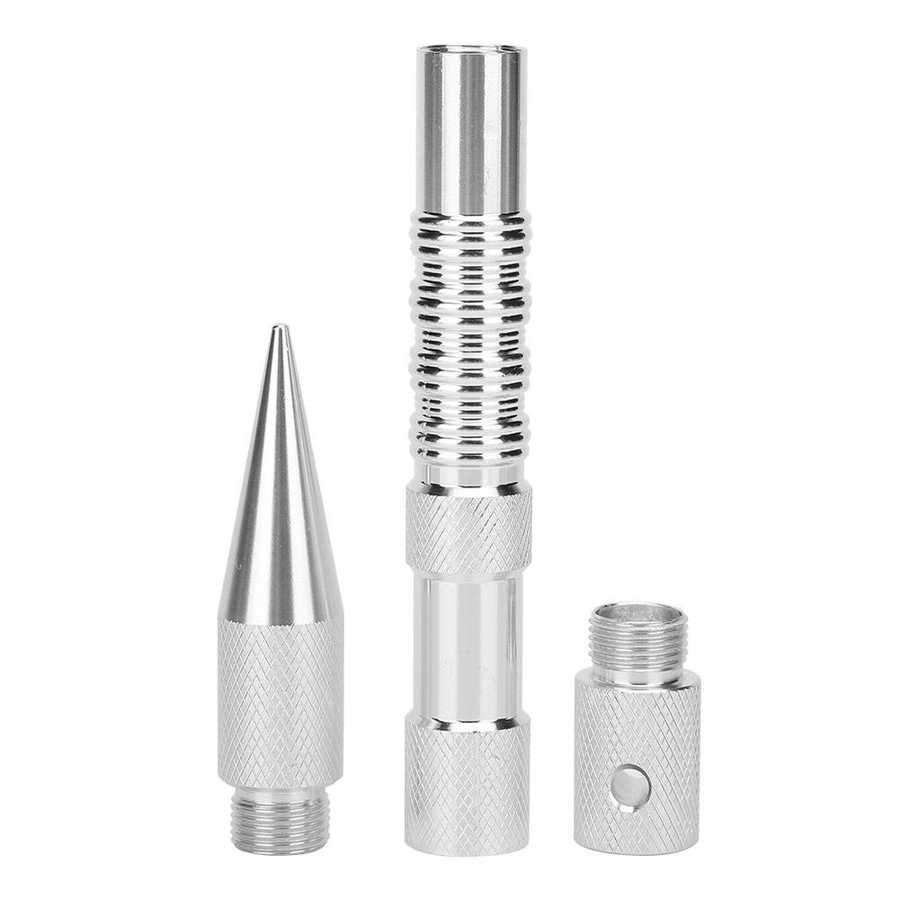 Paracord spike nål bærbar aluminium armbånd diy vævning søm nål rustfrit stål paraply reb striknål: Sølv