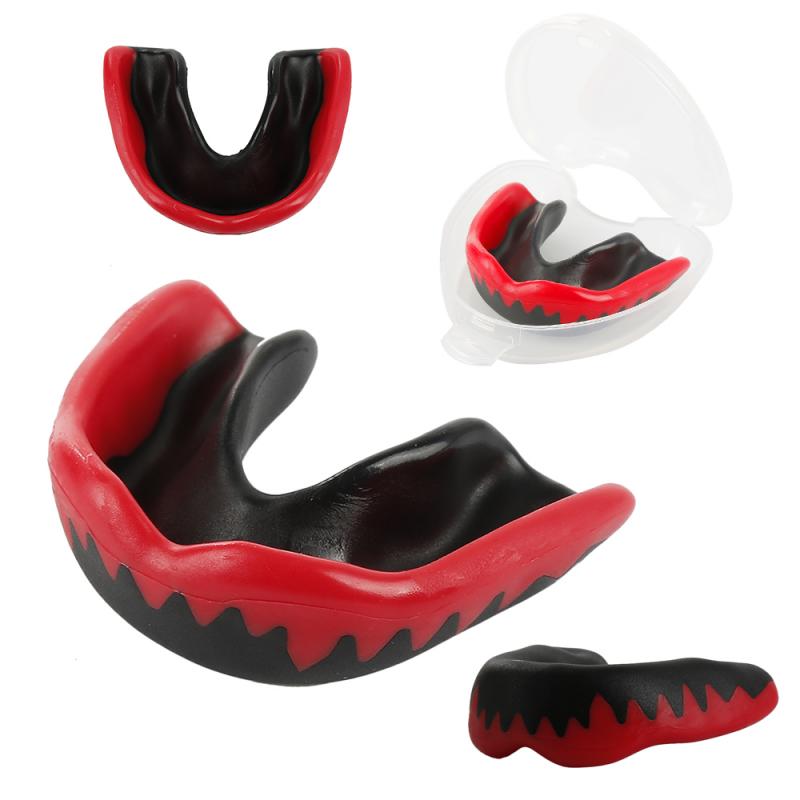 Nuovo Sharp Tooth Protector Boxing paradenti Brace Boxing Tooth Protector Tooth Guard Sports Brace apparecchio ortodontico Trainer