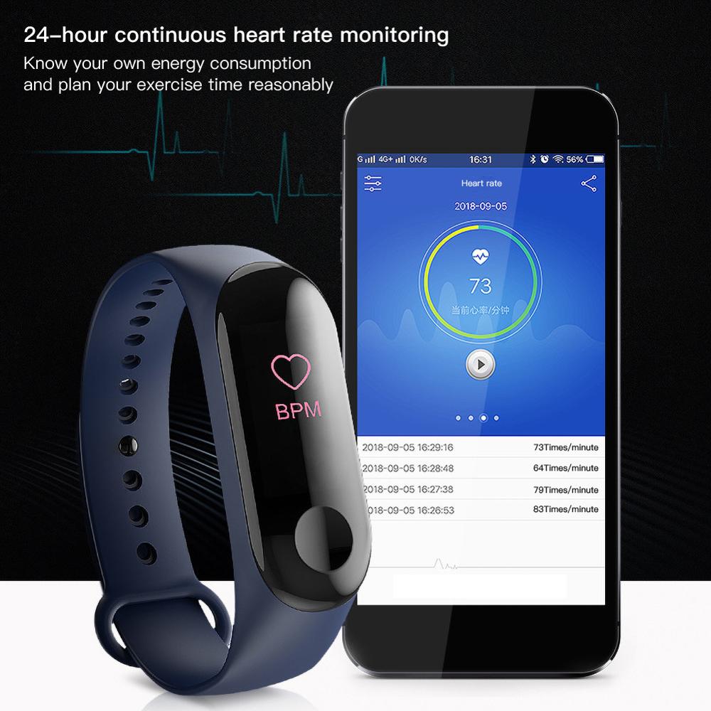 Smart Horloge Outdoor Smart Armband Stappenteller Hartslag Bloeddruk Informatie Push Smart Herinnering Waterdichte Armband