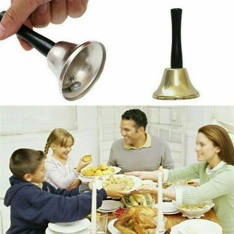 Metal Christmas Decorations Santa Claus Hand Bells Rattles Old People Bells Christmas Hand Pole Bells Celebrate Rattle