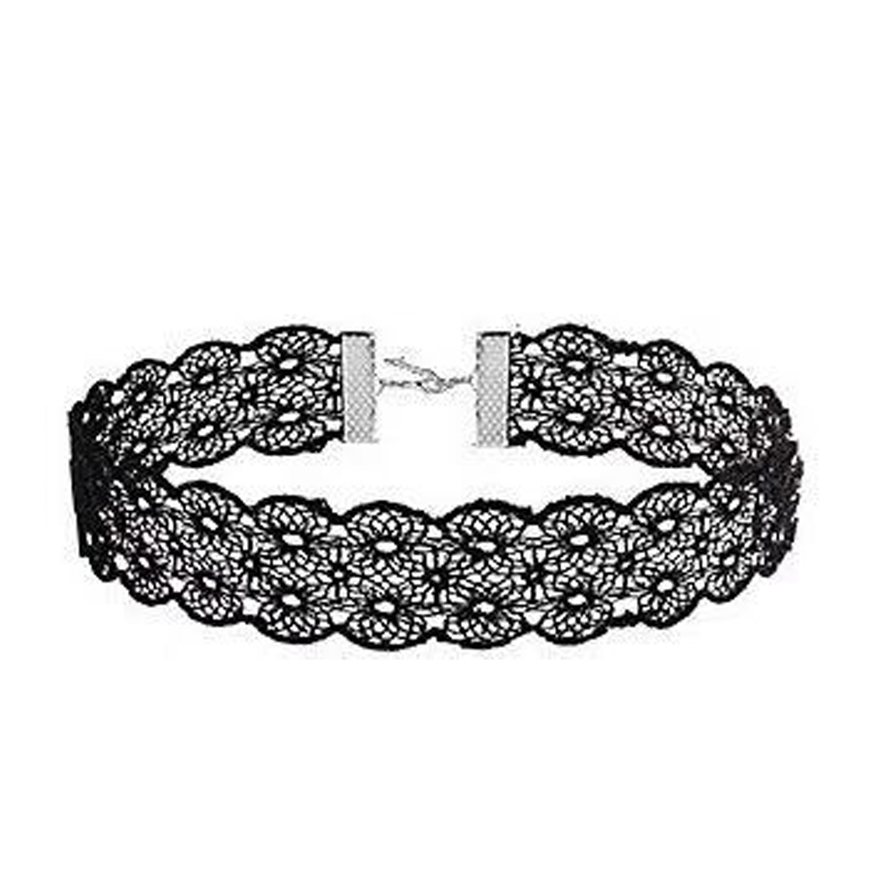 Dame chokers blad dusk kvinner hals smykker tilbehør jente blonder gotisk vintage sexy fløyel rose perler blomsterhalskjede