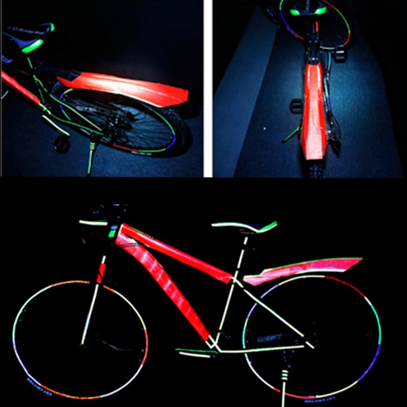 5 cmx 3m reflekterende cykel klistermærker tape til cykelsikkerhed hvid rød gul blå cykel klistermærker cykeltilbehør