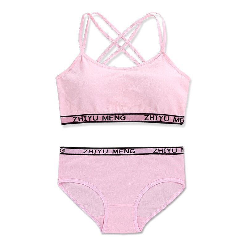 Young Girls Underwear Set Teenage Clothes Sport Training Bra Girls Bra and Panties Sets 8-16Y Sport Bra Set: 4