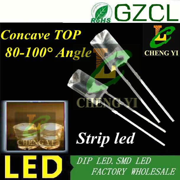 1000 witte 5mm strip led Concave dip led 6000-7000 k 3.0-3.5 v boom led diode