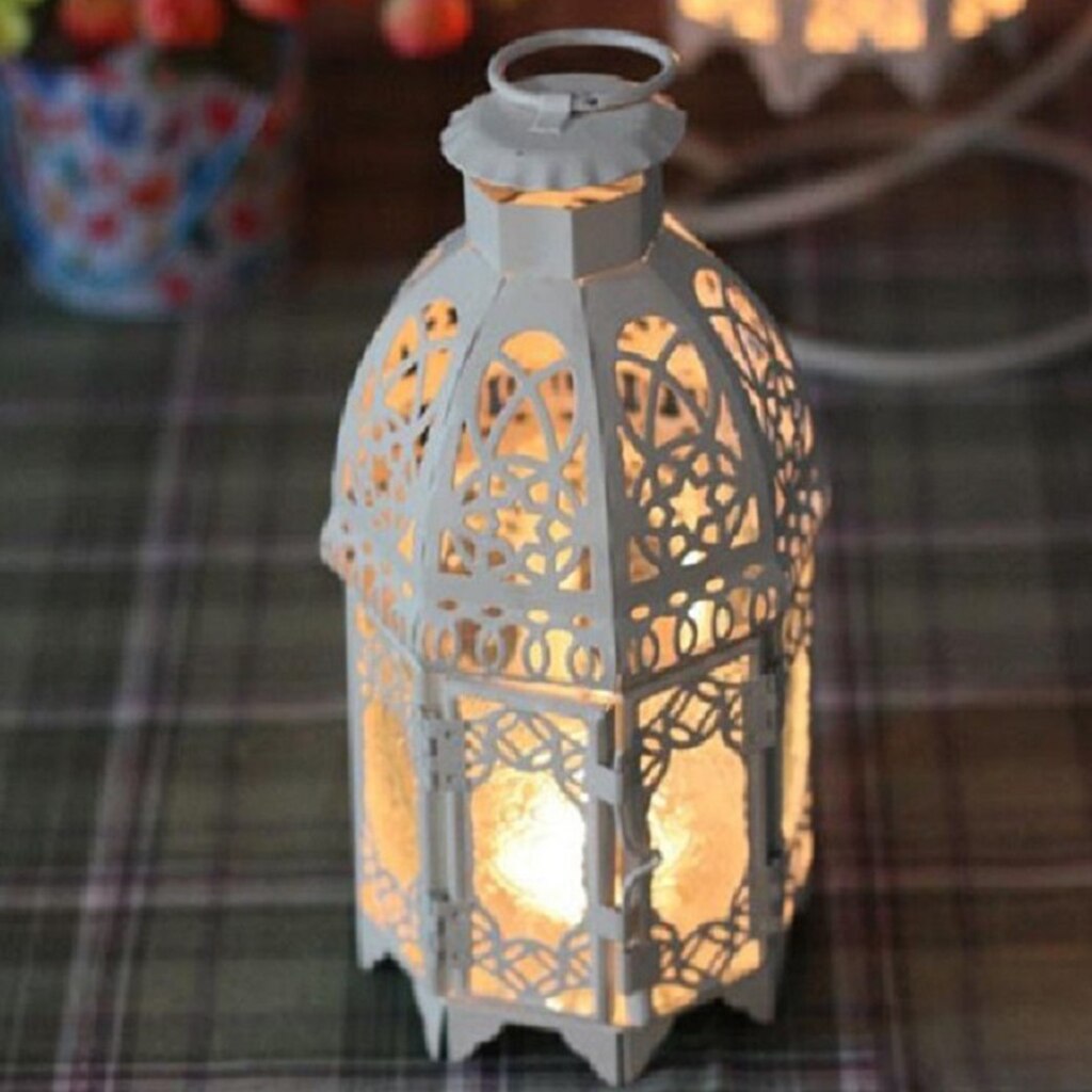 Glas Marokkaanse Lantaarns Thee Licht Kaars Houder Wind Licht Kandelaar Home Party Decoratie