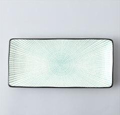 10 Inch Keramische Sushi Vlakke Plaat Japanse Stijl Onderglazuur Rechthoekige Dessert Porselein Servies Diner Schotel CZY1038: Grey