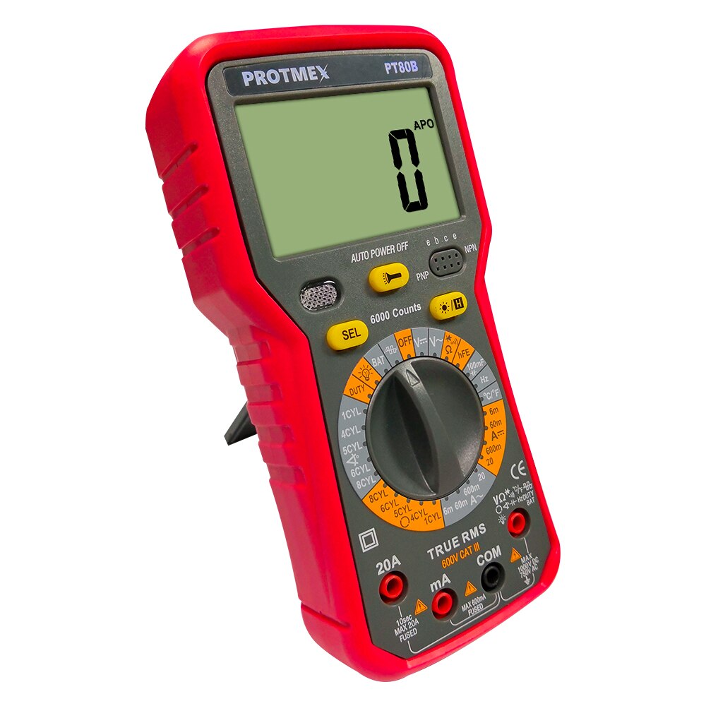 PROTMEX 6000 counts Display TRMS Autoranging Automotive Car Motor Multimeter Frequency Capacitance