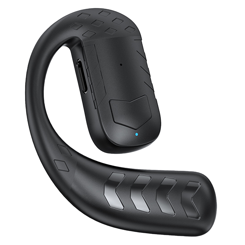 Drahtlose Kopfhörer Bluetooth-Kompatibel Ohrhörer Ohr Haken Sport Kopfhörer Noise Cancelling HiFi Stereo Ohrhörer für IPhone/Huawei: Rot