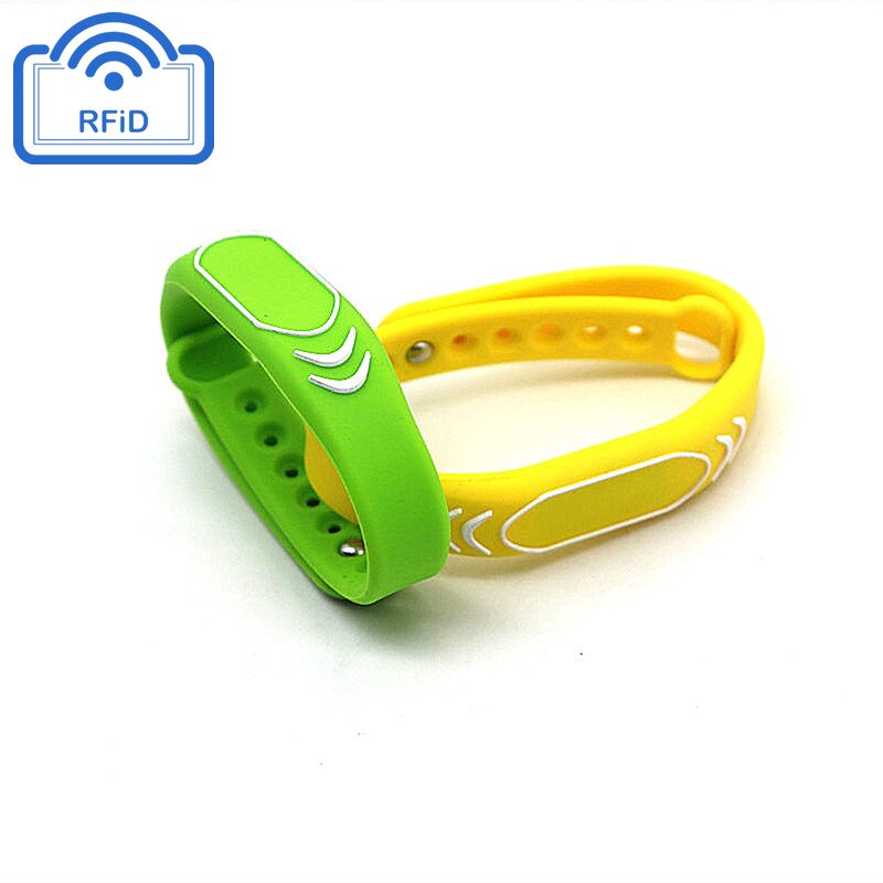RFID Card Fast EM4100/TK4100 125KHZ Rfid Silicone Wristband Adjustable Wristband Rewritable Access Control Card 1pcs