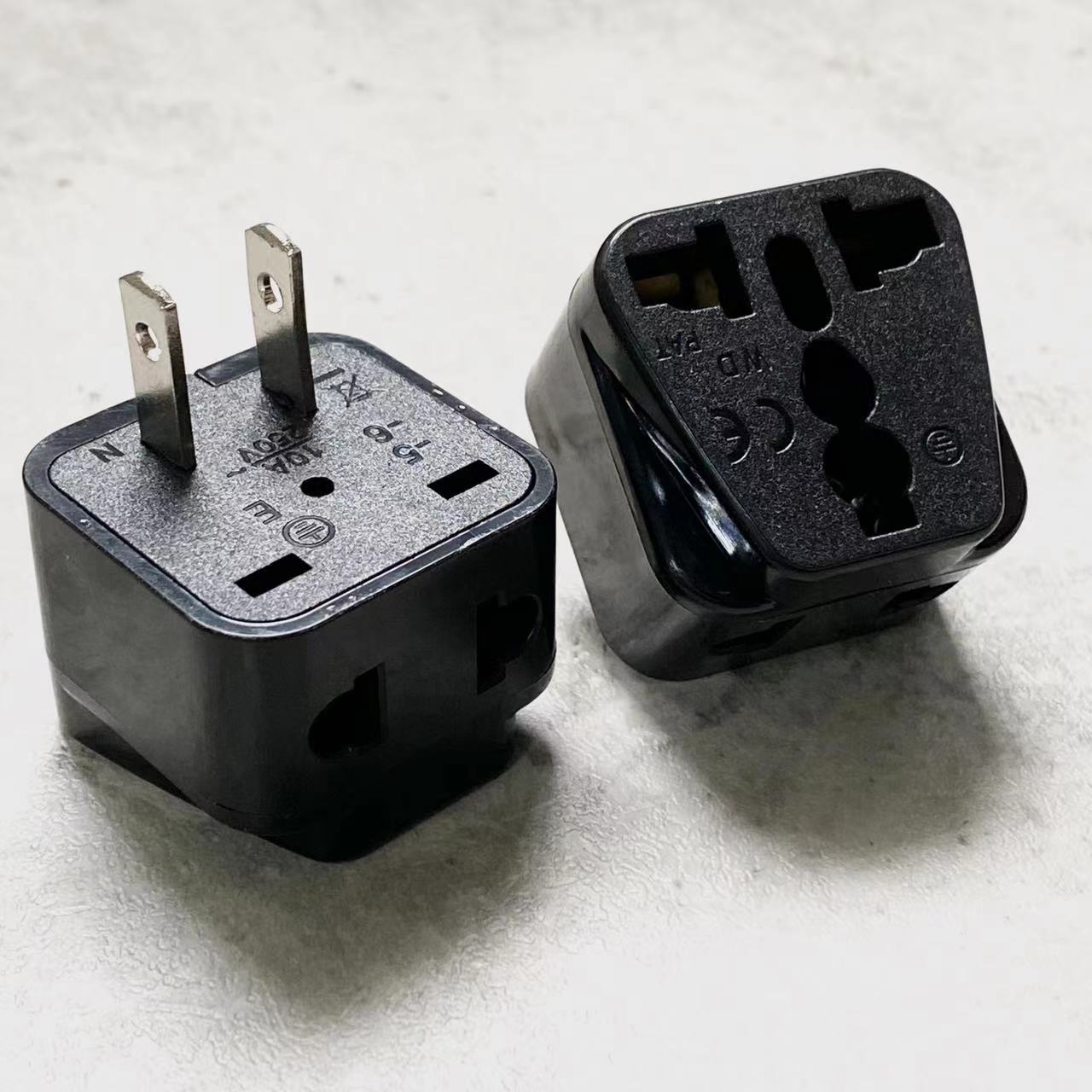 Universell japan amerika 2 in 1 eu storbritannia au til usa reiseadapter plugg type a/b canada thailand elektrisk strømlader konverter plugg: Himmelblå