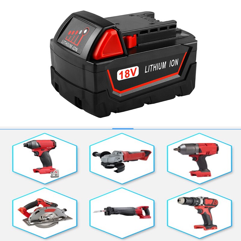 QWORK 5x Batterijhouder – Voor Milwaukee M18 18V – Muurbeugel Met Schroeven – Stevig ABS