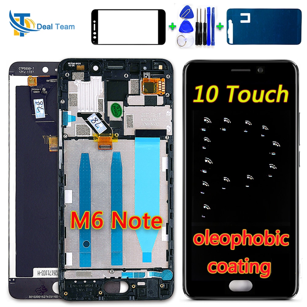 LCD Screen Replacement for Meizu M6 Note - 5.5 inch 1920x1080 Display with Frame & Touch Digitizer