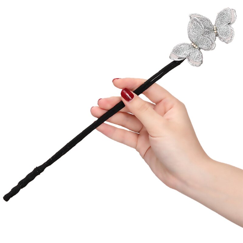 Butterfly Hair Bun Maker Butterfly Hairpin Heandband Fashionable for Women Girls