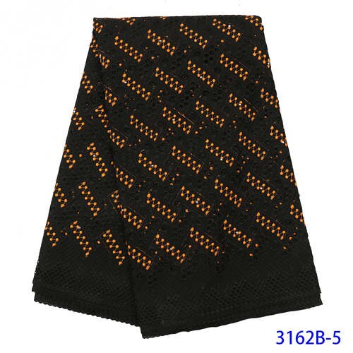 Swiss Lace Fabric Swiss Voile Lace Dry Cotton Lace Fabrics with Stones Holes for Dresses KS3162B: Picture 5