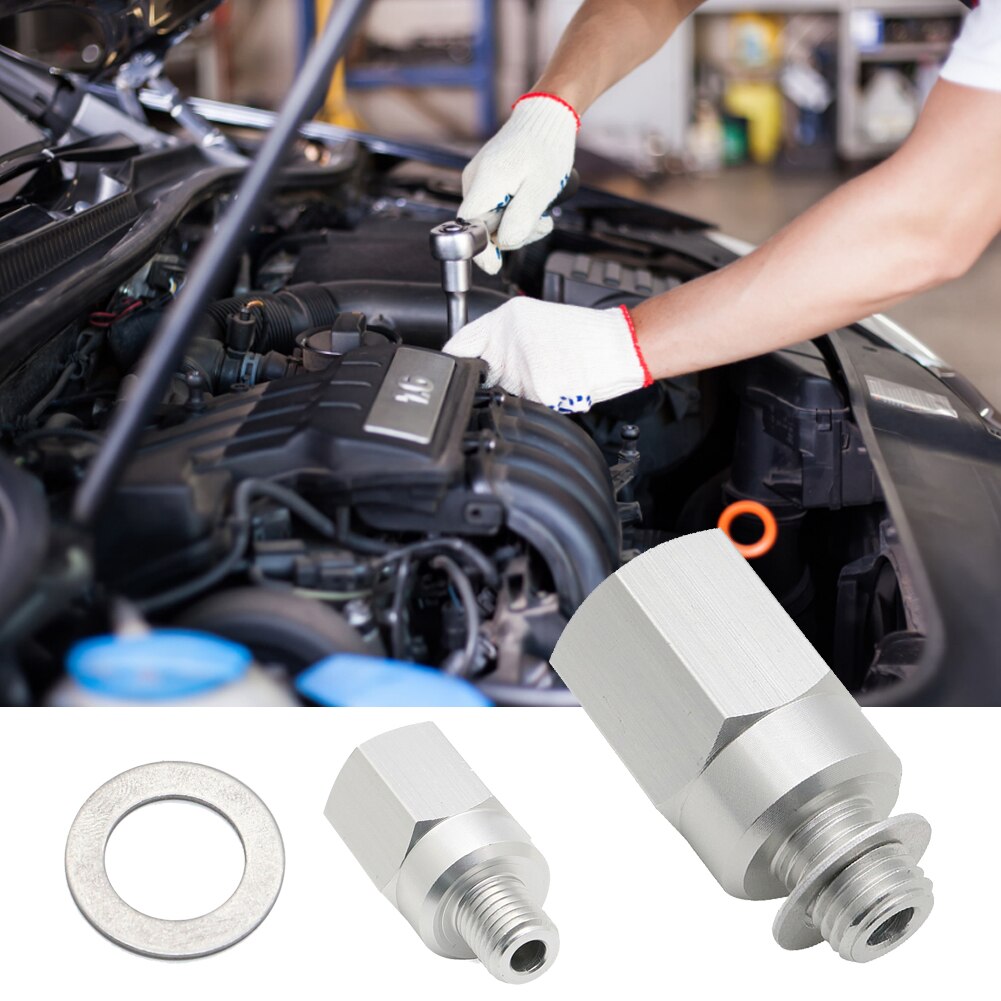 M12-1.5 3/8 NPT Car Fuel Pressure Sensor For LS Engine Coolant Temperature Adapter Automobile Gauge Tester Replacement Accessory