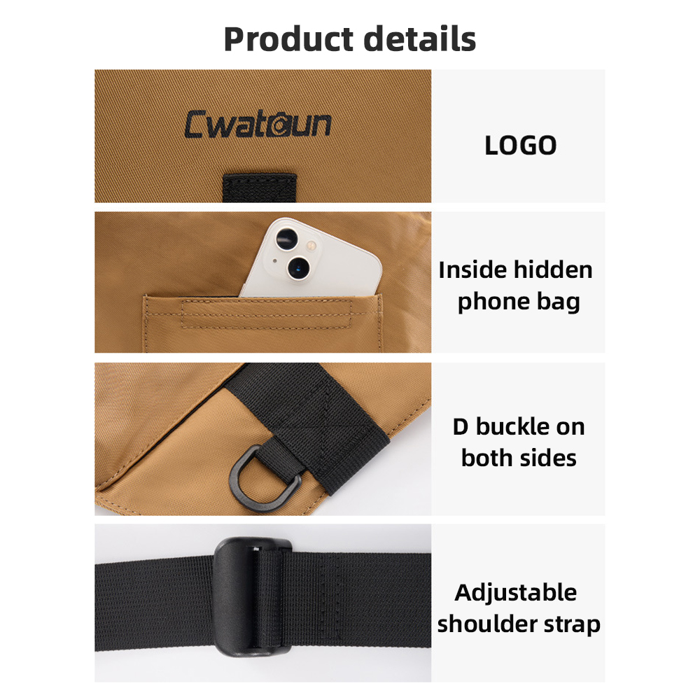 Kamerasele brystpakke kameravest kamerataske kamerabæltetaske vandtæt til dslr kamerahus objektiv smartphone vandflaske