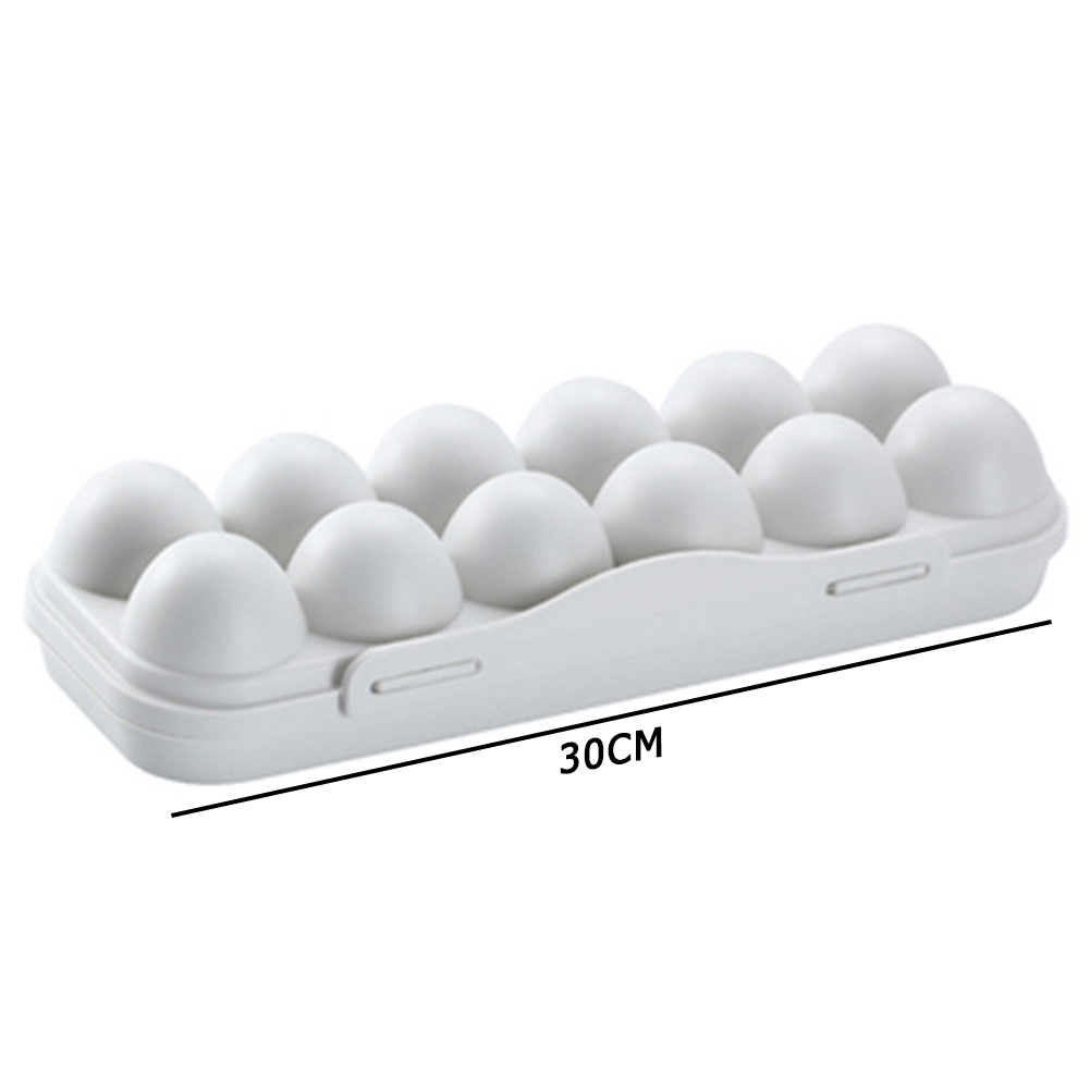 Boîte de Rangement d'emoufs en Plastique, Conteneur Antichoc, pour Réfrigérateur, Camping, Pique-nique, Randonnée, Voyage, 12 Grilles