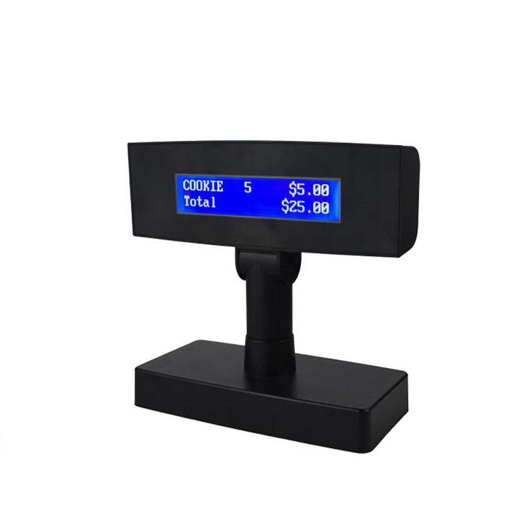 LCD210B Small Size LCD Customer Pole 2 Lines For Retail Shop POS System Customer Display 40 Characters