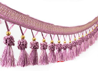 Rideau à franges avec des perles en cuivre en métal de 1M, bricolage soi-même, pour robe latine, rideau de vêtement, accessoires de couture décoratifs, ruban d'habillage: J