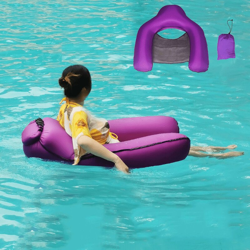 Flotador inflable para piscina, silla de malla flotante para piscina, RW