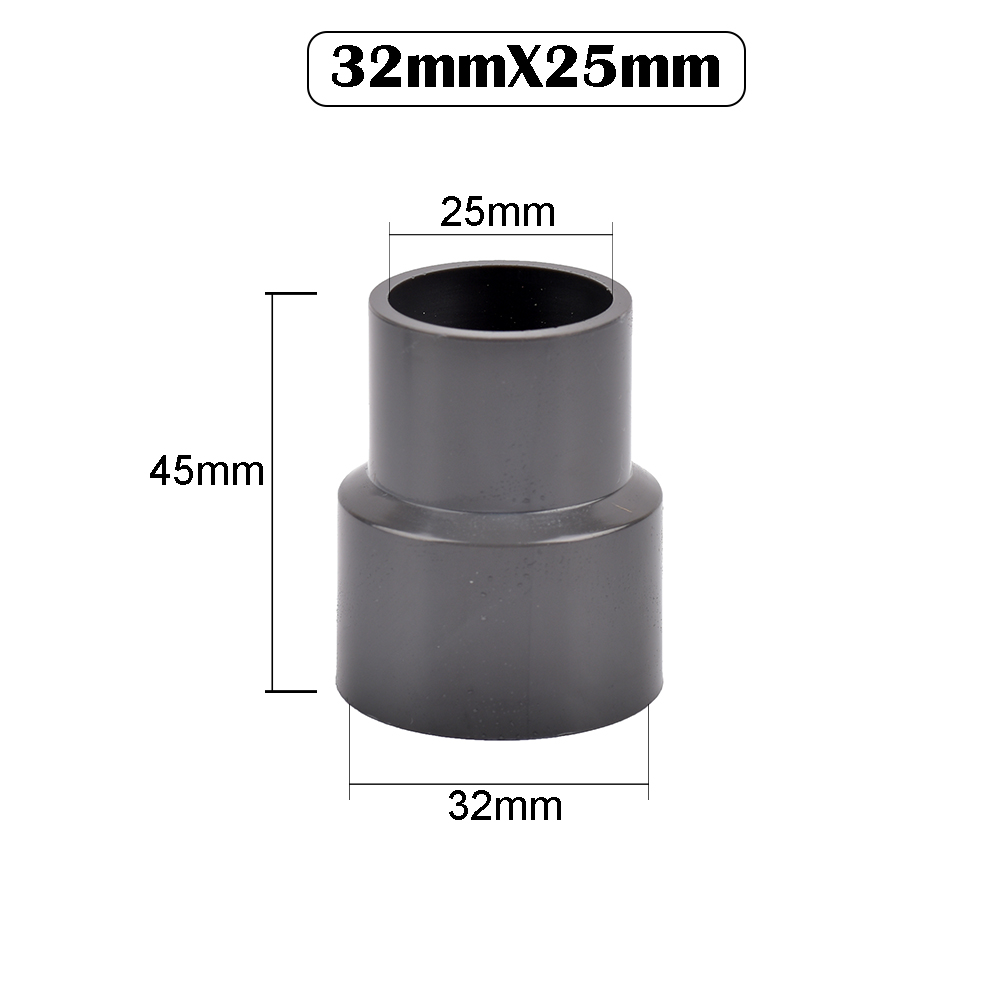 20/25/32/40/50mm Tuinirrigatie Slangkoppelingen PVC Rechte Reducer Fittings Water buis Aquarium Adapter: Zilver