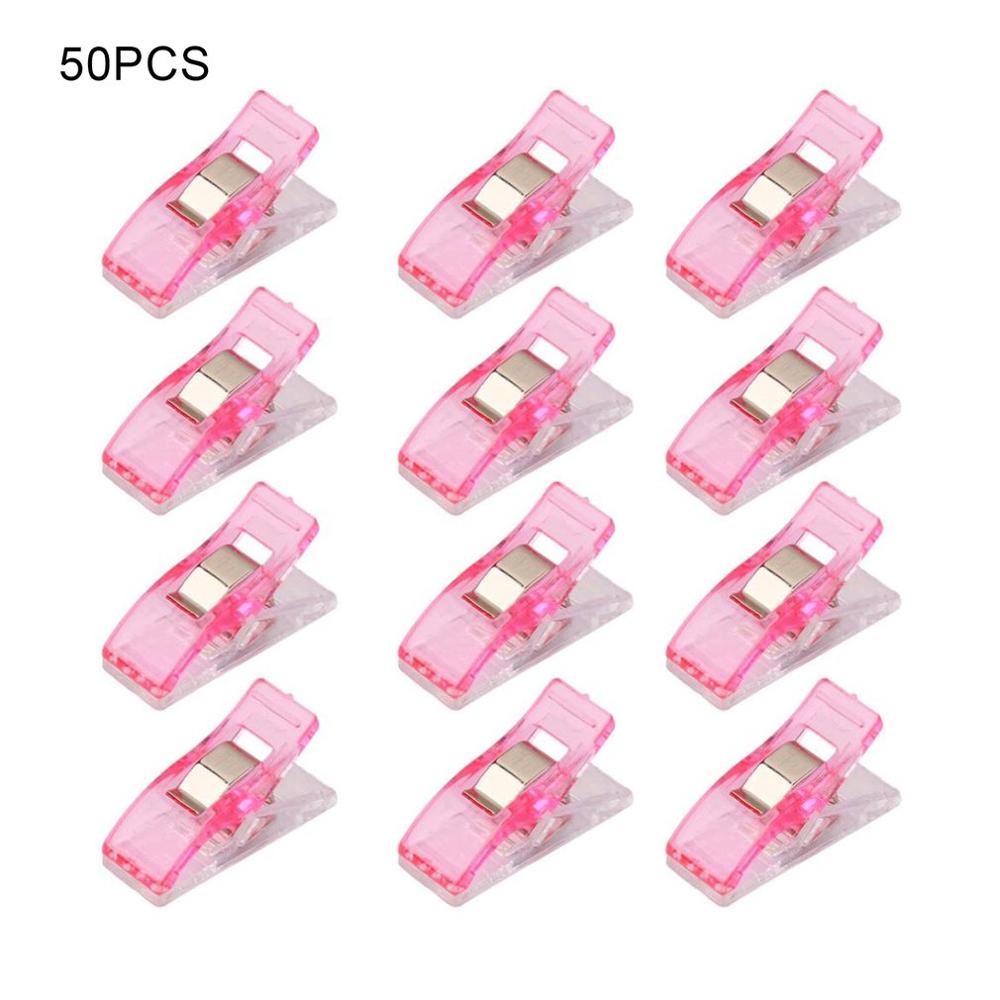 50Pcs Huishoudelijke Handgemaakte Ambachten Clip Patchwork Naaien Clips Roze Clover Wonder Plastic Clip