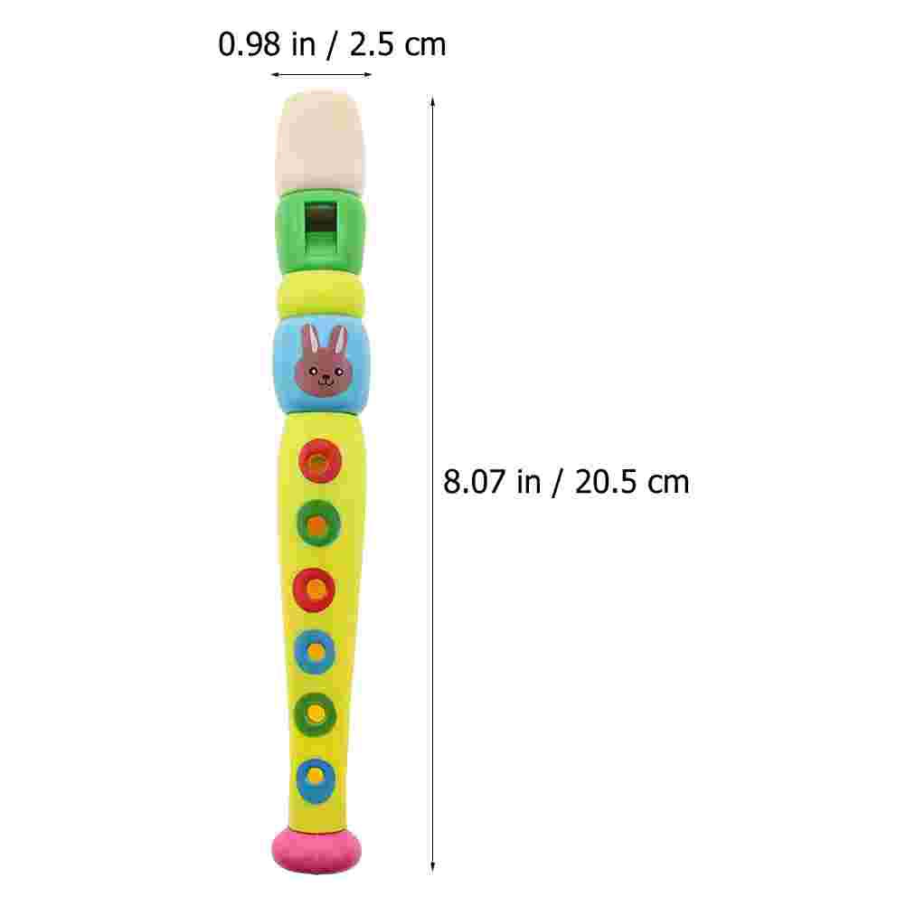 Flauta educativa de dibujos animados para niños, 3 piezas, patrón aleatorio