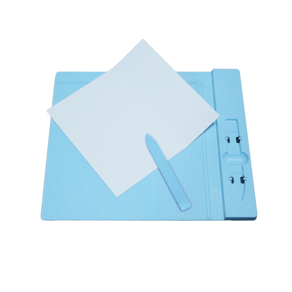 270x230mm Plastic Scoring Board Paper Card Cuting Board Craft DIY Tool with Measuring Grid TY
