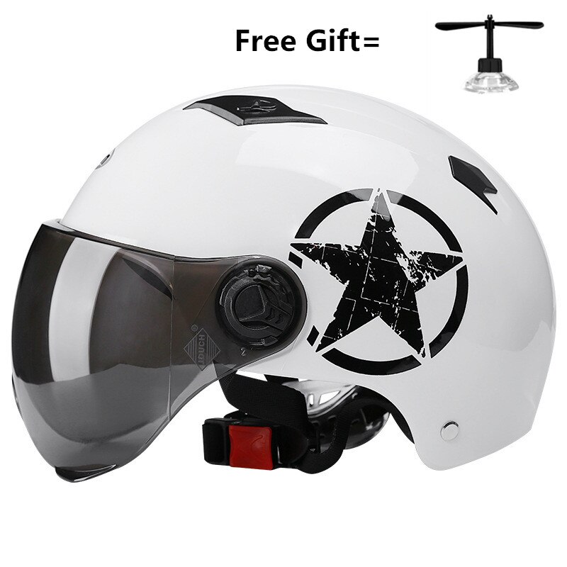 Motorsykkel hjelm scooter sykkel åpent ansikt halv baseball lokk anti-uv sikkerhet hard hatt motocross hjelm flere farger beskytte