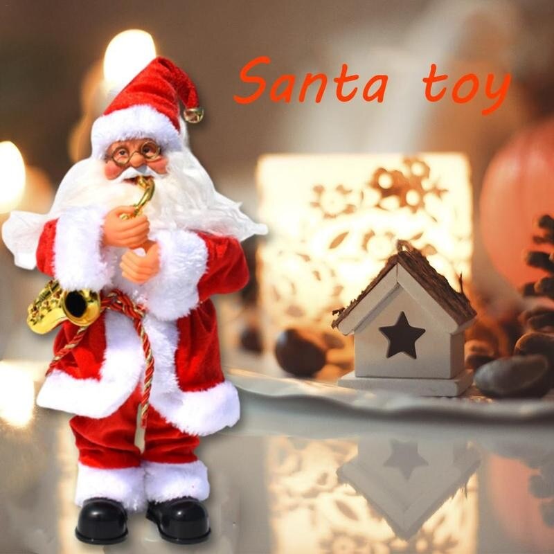 Danza Santa Claus música navidad niños juguetes nuevas decoraciones invertidas juguetes de calles niños adornos eléctricos Navidad I0B6