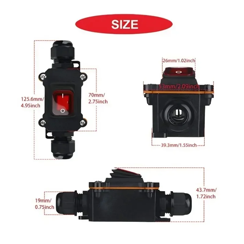 Waterdichte schakelaar Waterdichte scheepstype schakelaar 220V/24V/16A/30A Regenbestendig buiten de elektrische kamerAmpere boxSeconde versnelling IP65