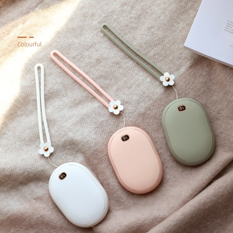 Powerbank 10000 mah oplaadbare handwarmer met temperatuurweergave draagbare oplader powerbank voor iphone 11 xiaomi powerbank