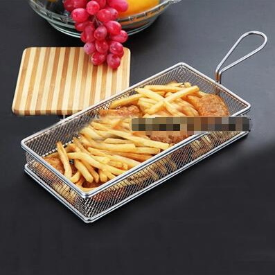Stainless steel fry basket fried snack basket net shortening Western Hotel Cafe basket
