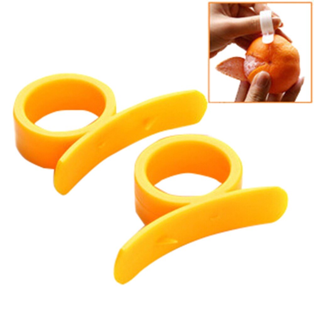 Fruit Tool Kitchen Gadgets Plastic Orange Peeling Tool With Ring Open Orange Peeler Finger