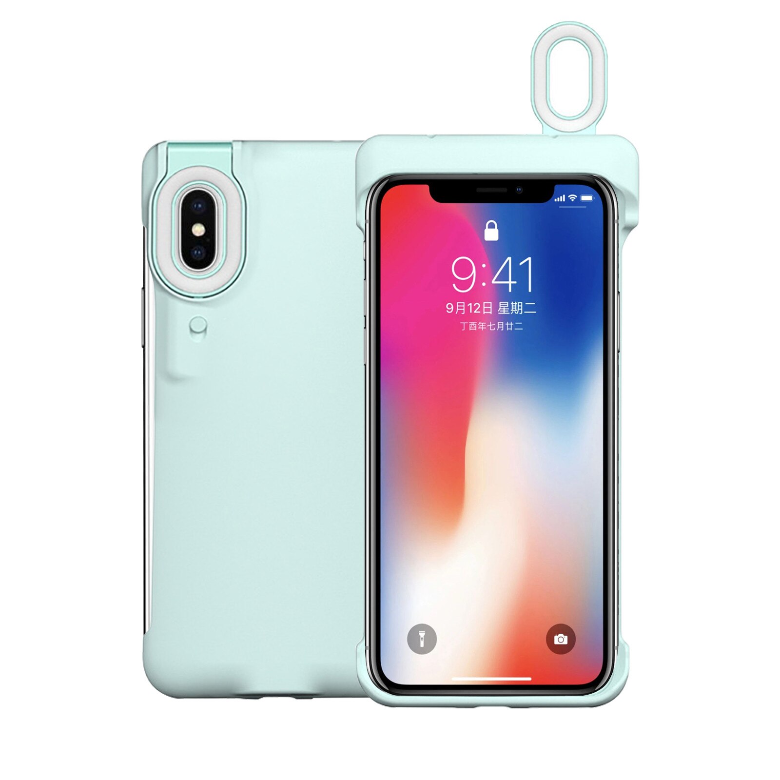Funda para teléfono móvil Apple Iphone X de 5,8 pulgadas, luz de relleno para Vlog, luz LED circular con anillo de luz para Selfie