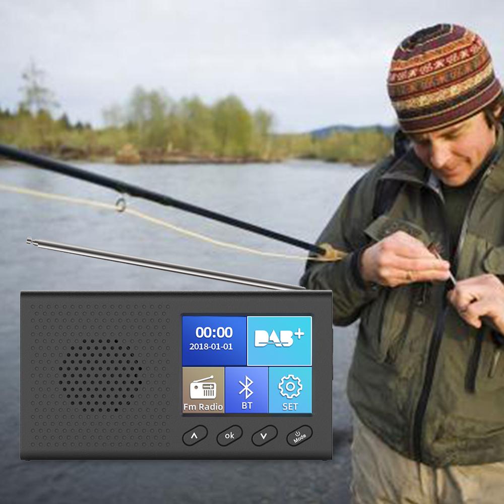 Portable DAB Receiver FM Radio Bluetooth 4.2 Music Player 3.5mm Stereo Output