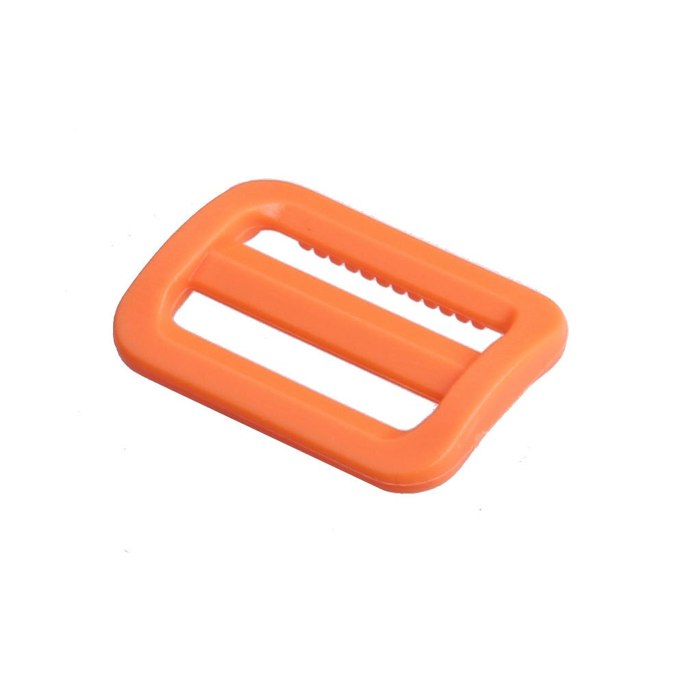 Meetee-50pcs-boucles de bague réglables pour le sac à dos, en plastique incurvé Tri-glisse, sangles pour l'extérieur, collier de chien, sangle de 25mm: orange