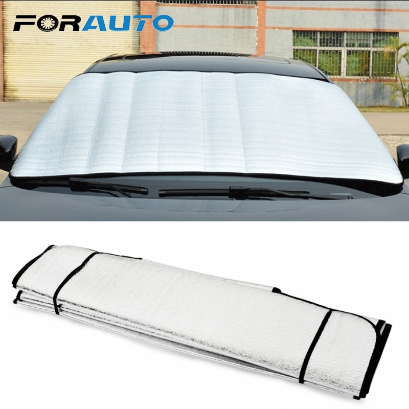 FORAUTO Car Windshield Sun Shade Sun Reflective Shade UV Protect Foldable Car Styling Front Window Sunshade