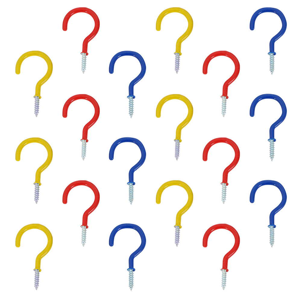 24pcs Aluminum Alloy Screw Hook Wall Mount Ceiling Hooks Alloy Ceiling Hangers