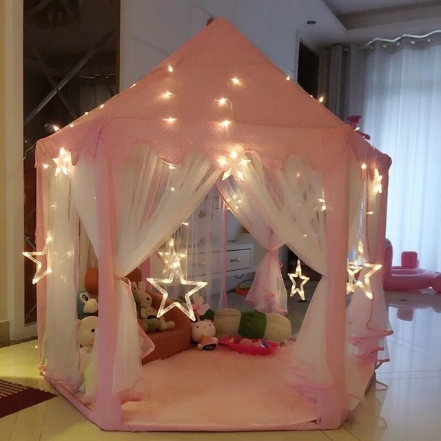 Indoor Tipi Children's Toy Tents for Kids Game Castle Play Tent House Wigwam Room Toys for 0-14 Years Baby