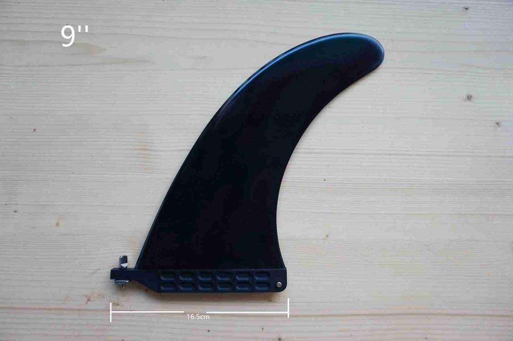 Longboard Fin Center Fin Center Sup Board Fin Surf 10'' 9'' 8'' 7.5'' 6.5'' centre fins Touring Fins FCS II Style Single Fin: 9 inch black