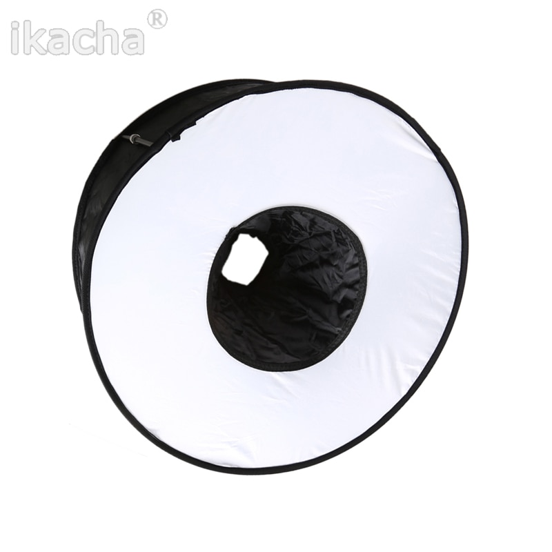 Universal 18 &quot;anular Flash difusor caja suave EZ-doble anillo Macro Reflector para Canon para Nikon Pentax para Olympus Cámara