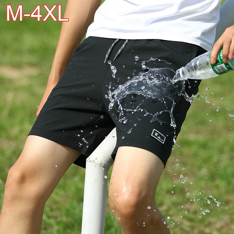 Kompresjonsshorts for herre 4xl shorts for menn sommershorts homme polyester lappeteppe korte bukser høy midje shorts elastisk midje