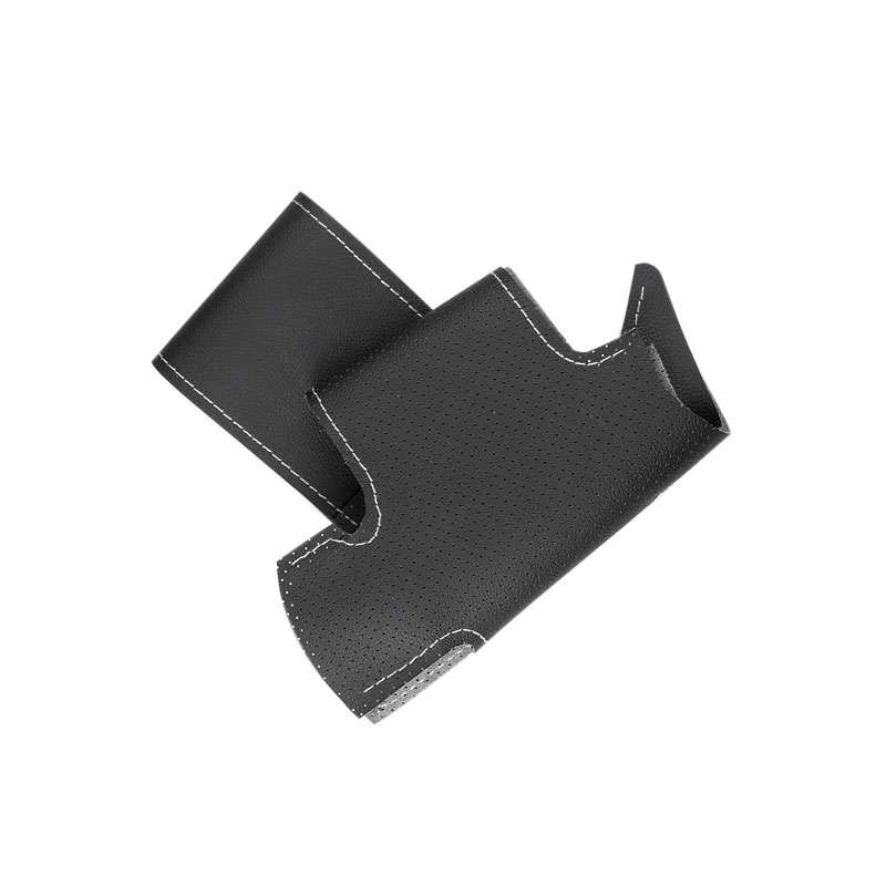 Para Renault Logan 1 Sandero símbolo Clio Twingo Lada Largus Nissan Almera 3 G15 trenza de mano protector para volante de coche embellecedor de cuero: Rojo