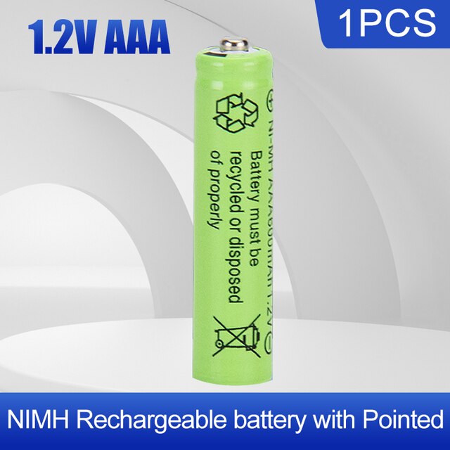 1-4PCS 1.2V 600mAh AAA Ni-MH Rechargeable Battery For Camera LED Light Toy MP3 Shaver Remote Control Replace Lithium Battery 3A: 1PCS