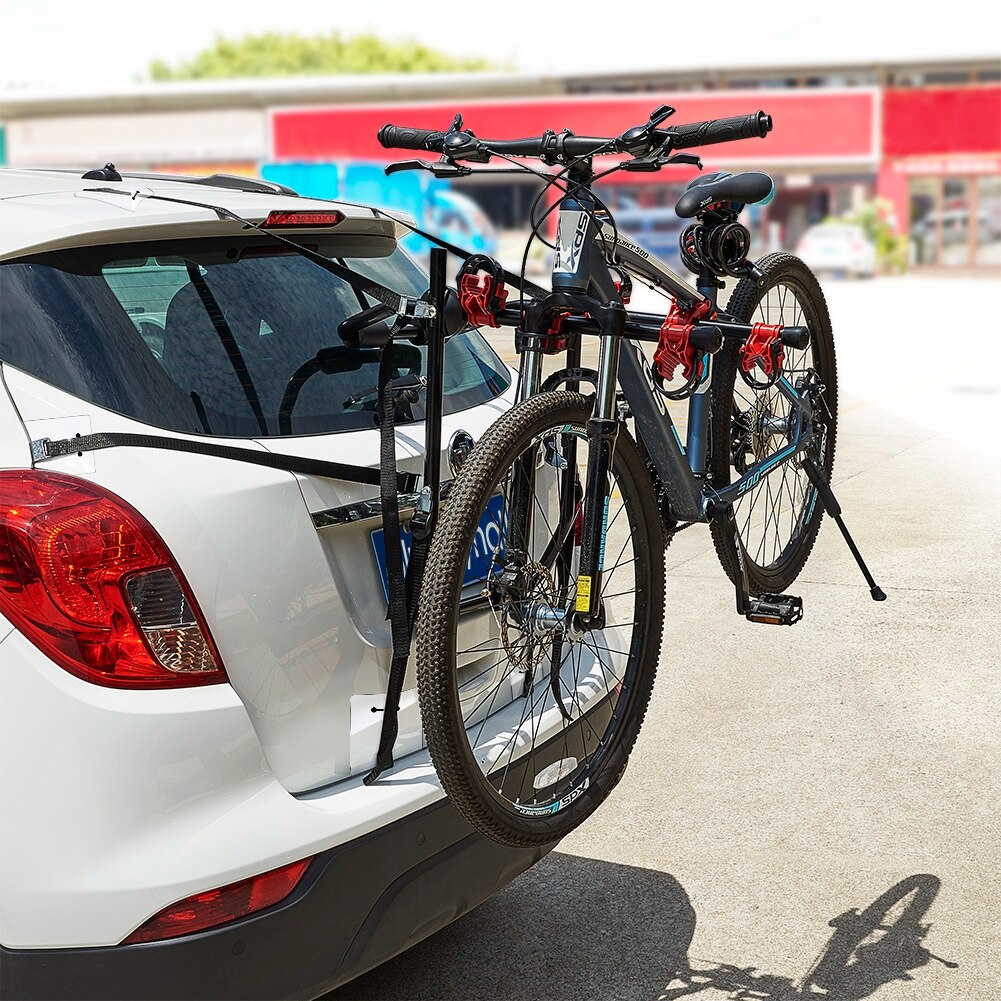 Car Rear Trunk Bicycle Rack Three Bikes Stand SUV Vehicle Trunk Mount MTB Bike Cycling Stand Storage Carrier