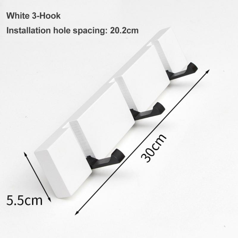 Foldable Coat Rack Wall Clothes Hooks Key Holder Bedroom Door Wall-Mounting Hook Corner Room Kitchen Toilet Wall Brack Hook: B 3 hooks